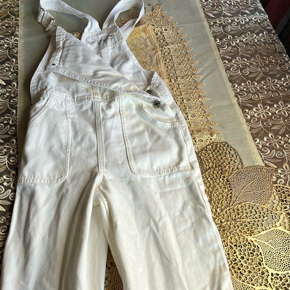 Casual Back To School White Overalls